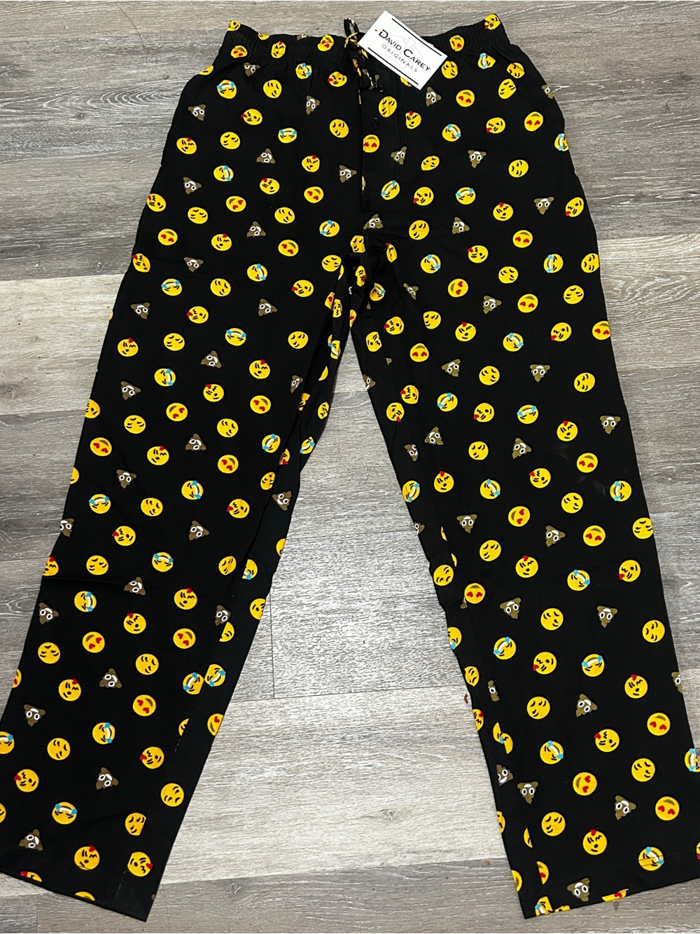 David Carey Emoji Pants M NWT –100% Cotton Novelty Poop Emoji Lounge Sleep Pants